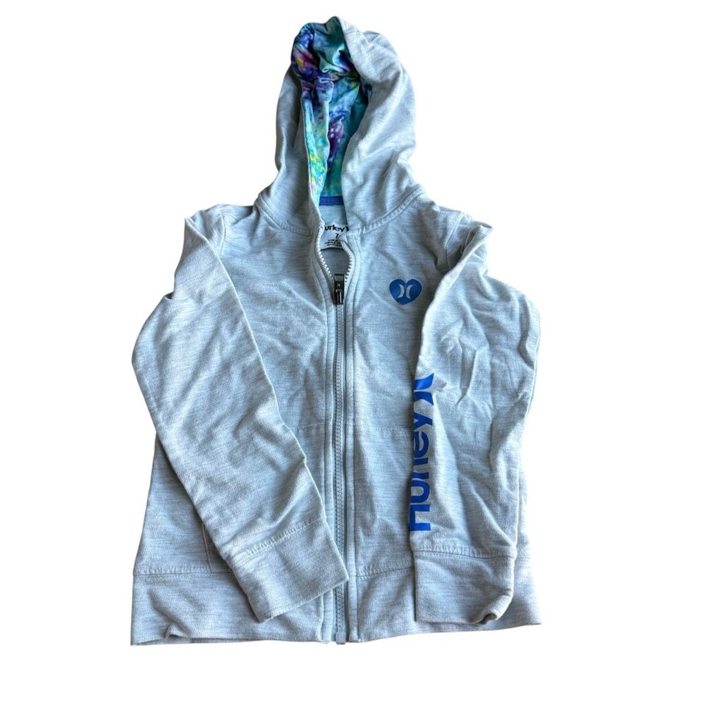 Hurley Kids Size‎ 7 Gray Zip-Up Hoodie Skater Warm Casual